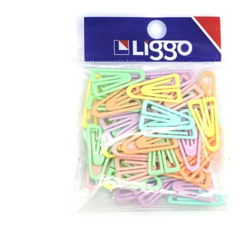 Clips Liggo Triangulares Pastel Plásticos X 50 Unidades