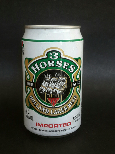 Lata Cerveza 3 Horses - Holanda - Vintage - Los Germanes