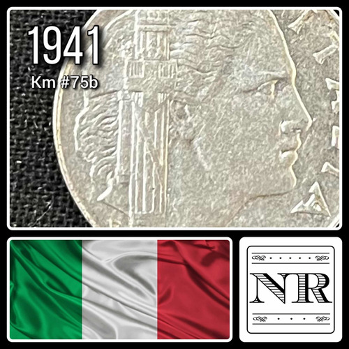 Italia - 20 Centesimi - Año 1941 - Km #75b - V. Emanuel Iii