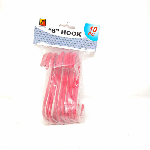 Gancho Colgador Tipo S 10 Pzas Hooks Forrado Plastico