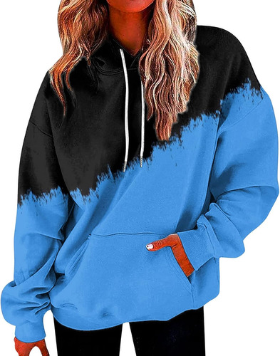 Sudadera Con Capucha Informal De Talla Grande Para Mujer