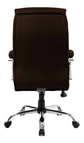 Imagen 4 de 4 de Silla de escritorio Newmo Jade marrón con tapizado de cuero sintético