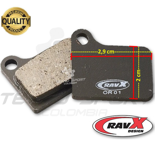 Imagen 3 de 8 de Pastilla De Freno Ravx Mod Shimano Deore Hidraulico Organica