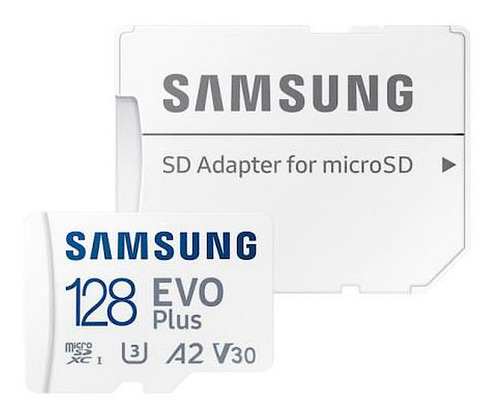 Tarjeta Micro Sd Samsung Evo Plus 128 Gb 100 Mb/s 4k U3 +