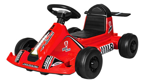 Go Kart Eléctrico 12v F1 Niño Música Mp3 Usb Luz Color Rojo