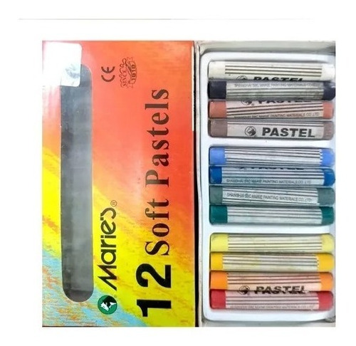 Tizas Pastel Marca Maries X 12 Colores Surtidos