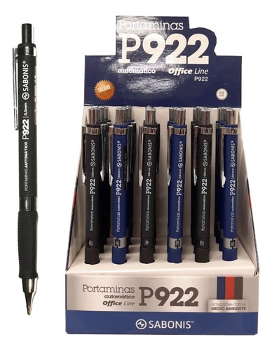 Portaminas P922 Sabonis 0.5 0.7 0.9mm Retractil Caja 24 Pcs