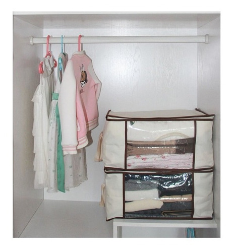 Imagen 3 de 6 de Caja Organizadora Ropa Bolso Multiuso Mantas 45x30x20cm