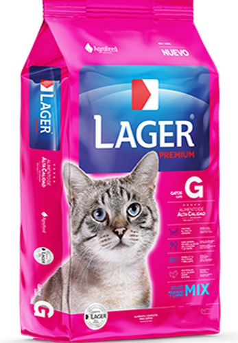 Imagen 3 de 9 de Lager Gato Adulto 22kg C/salsa Paté + Envío S/cargo *