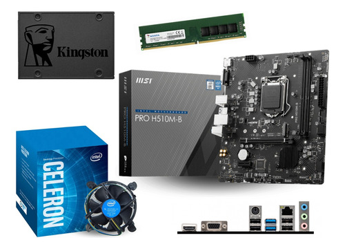 Kit De Actualización Intel Celeron Con 8 Gb Ddr4, Ssd 120 Gb