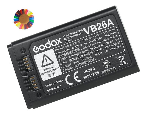 Bateria 5 Vba Vb Mah Wh Ion Litio Para Godox Vf Flash -n