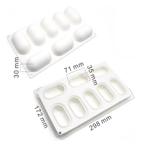 Moldes Para Hornear De 8 Cavidad Sogibur Para Pastel De Mous