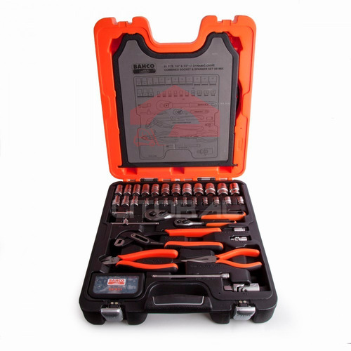 Juego Bahco Llaves Tubo Crique ¼ ½'' Pinza Alicate 81 Piezas