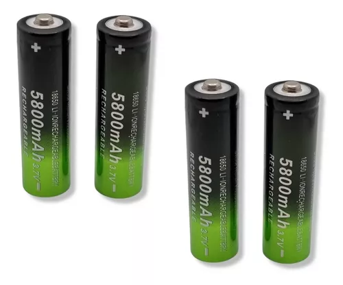 Baterias Pilas Recargables 18650 3.7v / 5800mah (4 Unidades)