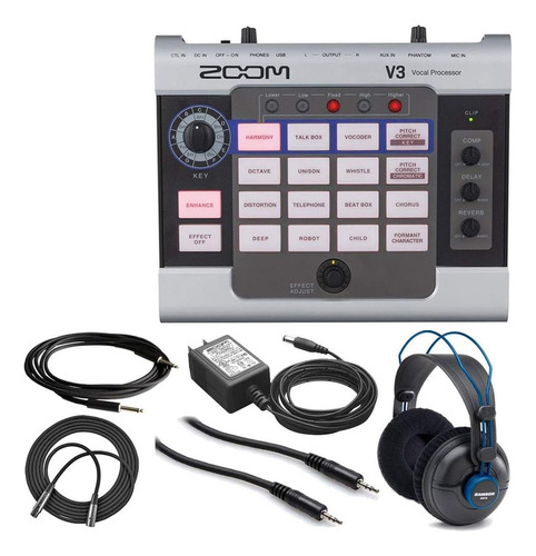 Procesador De Efectos Vocales De Zoom V3 Con 16 Efectos De +
