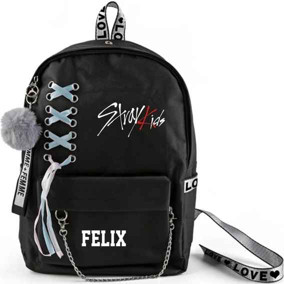 Mochila Escolar Stray Kids Cable Usb Mochila Estilo Kpop Muj Mochila Escolar Stray Kids Cable Usb Mochila Estilo Kpop Muj
