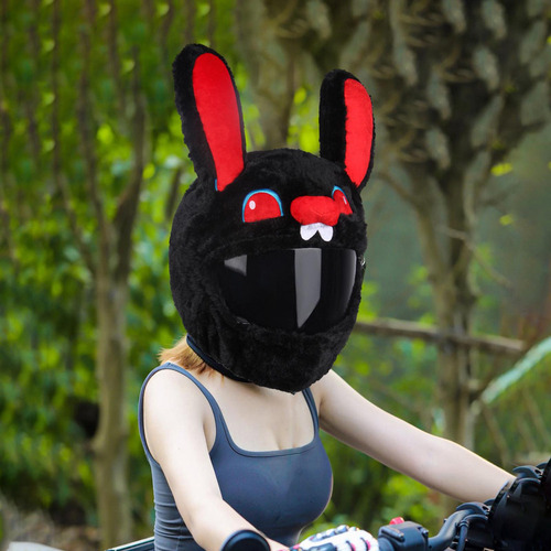 Funda Para Casco Con Diseño De Conejo De Dibujos Animados,