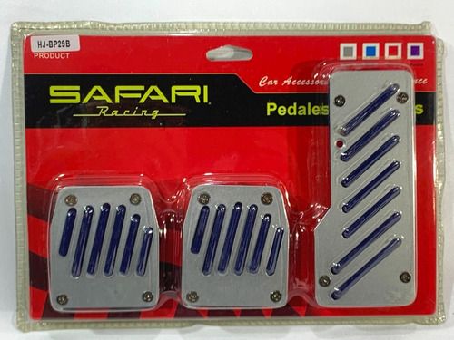 Pedaleras Auto Pack.x.3 Tuning Azul / Gris Universales.