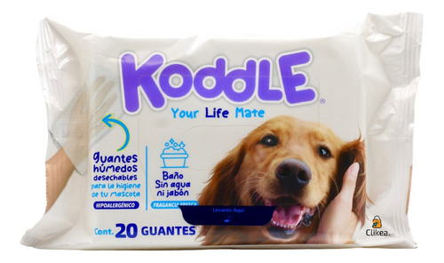 Koddle Guantes De Aseo Para Mascotas 20 Pzas Color Transparente