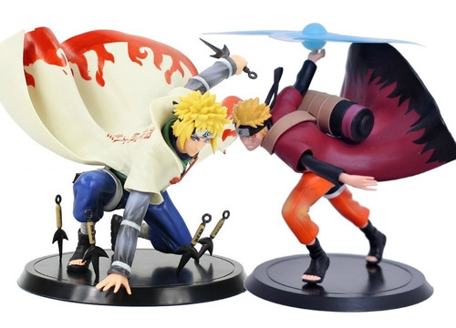 Naruto E Minato 2pçs Action Figure Boneco Brinquedo