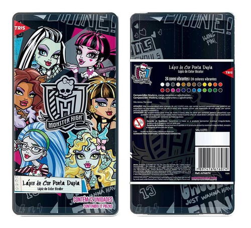 sour Clerk Melodrama Lápis Cor Monster High Ponta Dupla 24 Cores Estojo Lata 12 | Parcelamento sem juros sour Clerk Melodrama Lápis Cor Monster High Ponta Dupla 24 Cores Estojo Lata 12 | Parcelamento sem juros