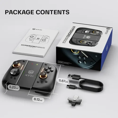 Joypad Sem Fio Nyxi Hyperion 3 Para Switch2 Com 9-gyroh Pret Preto