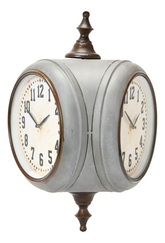 Creative Co-op Da8471 - Reloj De Pared (metal, Doble Cara, 2