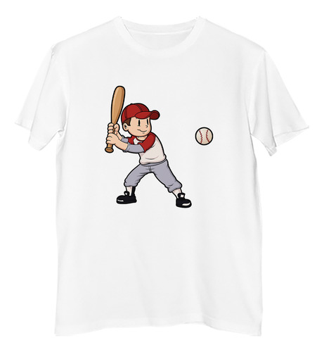 Remera Niño Chico Jugando Baseball Deporte M1