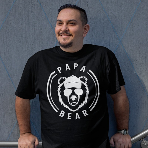 Imagen 2 de 4 de Playera Para Hombre - Día Del Padre- Oso - Papa Bear