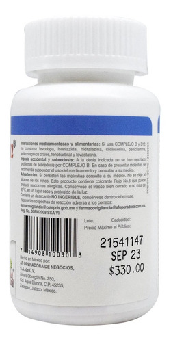 Complejo B Y B12 Multivitamínico C/50 Tabs Salud Natural