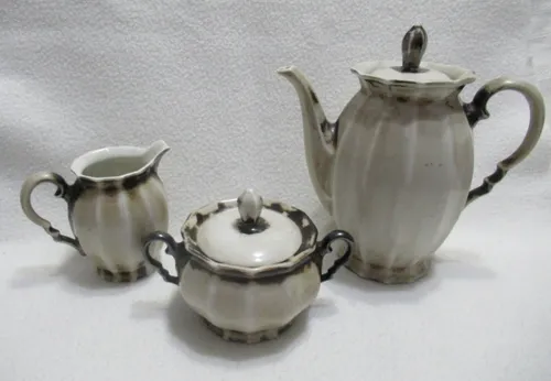 comprar Juego Té Café Porcelana Bavaria Tetera Azucarera Y Cremera