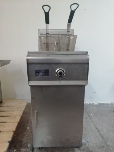 Freidora Automática A Gas De Alto Rendimiento 2 Canastillas