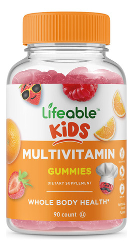 Lifeable Kids Multivitamnico  Gomita De Sabor Natural De Gra