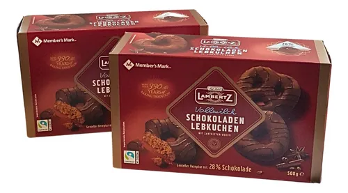 Kit 2 Pão De Mel Coberto Chocolate Ao Leite