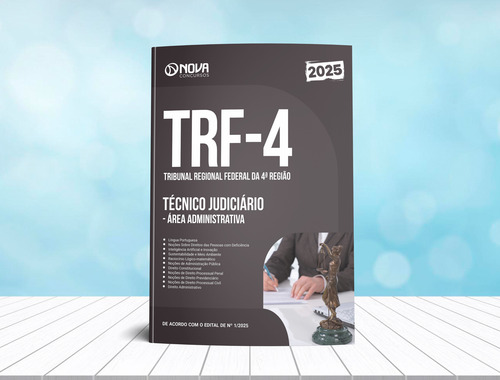 Apostila Trf-4 2025 - Técnico Judiciário - Área Administrativa Do Tribunal Regional Federal Da 4a Região - Editora Nova