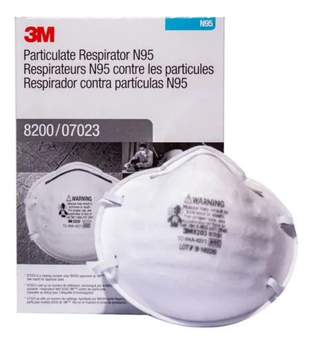 3m Respirador 8200 N95 80 Piezas Mascarilla Cubrebocas Cuotas