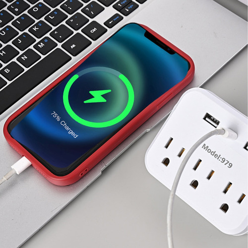 Multicontacto Usb Regleta 2 Puertos De Carga Usb 1 Tipo-c