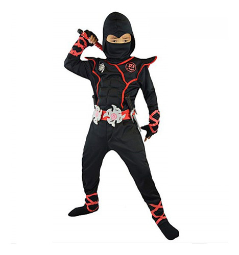 Traje Ninja De Samurái Musculoso Para Niños