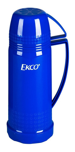 Termo 450 Ml. Ekco Classic De Ampolla De Vidrio Color Azul