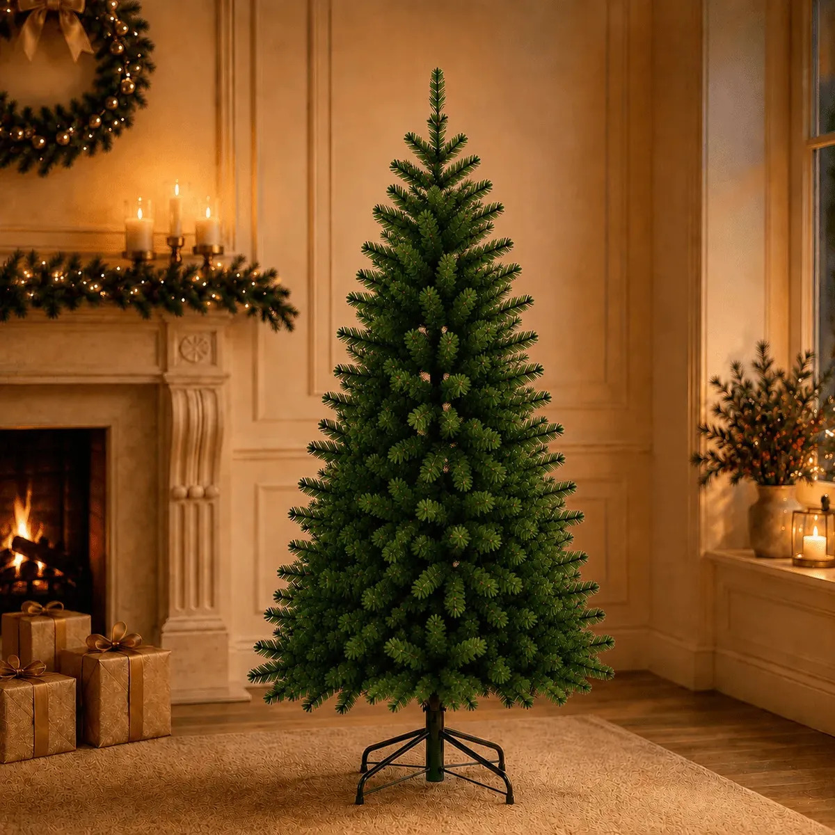 Árvore de Natal Pinheiro Verde 1,20m 300 Galhos