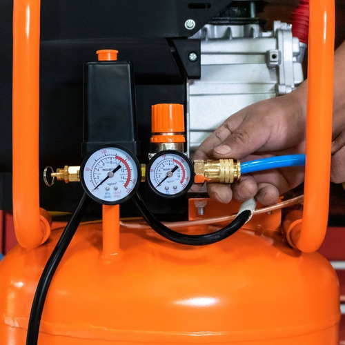 Compresor de aire eléctrico portátil Truper COMP-80LV monofásico 80L 3.5hp 127V 60Hz naranja