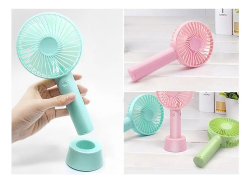 Mini Ventilador Portatil De Larga Duracion Base Y Mano