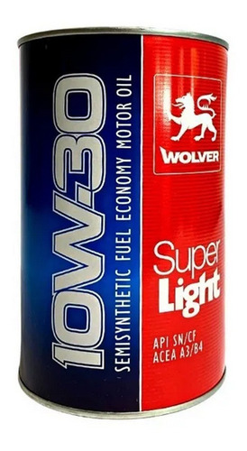 Aceite 10w30 Semi Sintético Wolver Super Light