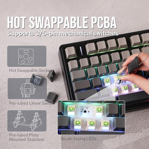 Epomaker Aula F75: Teclado Mecánico Rgb Intercambiable En Ca
