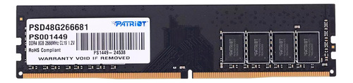 Memoria Patriot 8 GB 2666 MHz Ddr4 288 pines L. Dimm PSD48g266681