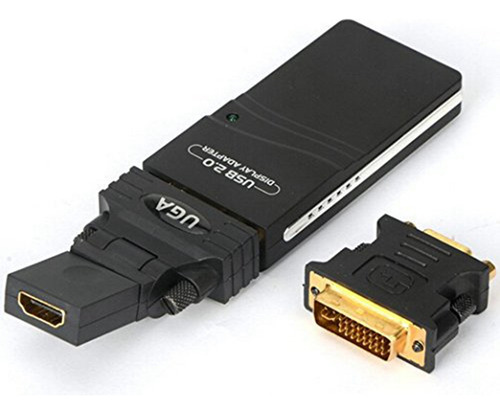 Adaptador De Vídeo Gráfico Externo Usb 2.0 A Dvi/vga/compati