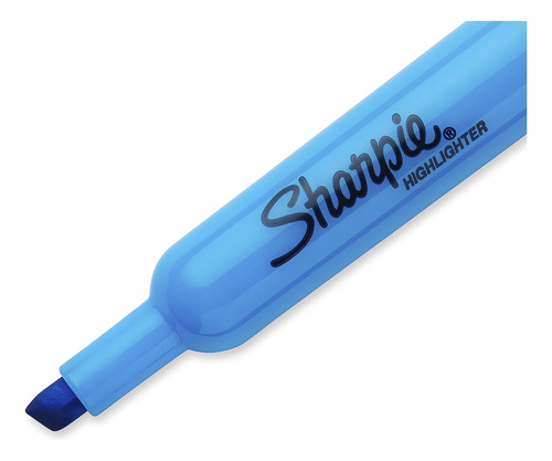 Highlighters Sharpie Tank Style Chisel Tip Blue X12