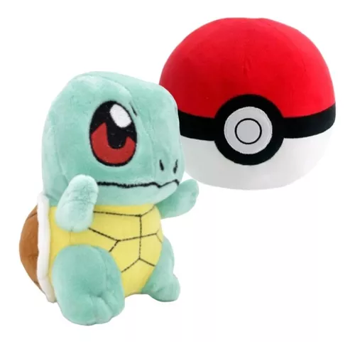 Kit 4 Pokémons Pelúcia 15cm Squirtle Bulbasaur Pikachu Mew