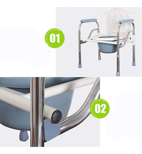Baño Inodoro W.c Portátil Plegable Silla Ducha