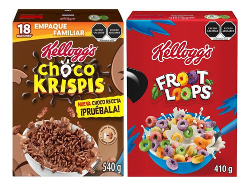 Cereal Kellogg´s Pack C/2 Cajas Choco Krispis Y Froot Loops